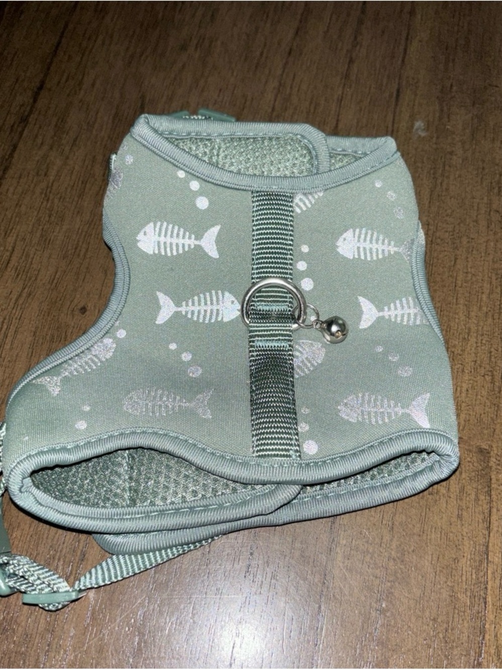 Mint Green Fish Print Kitten Harness